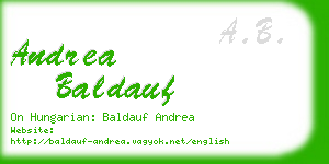 andrea baldauf business card